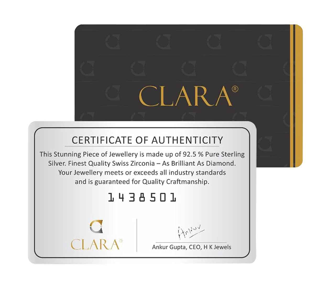 CLARA Pure 925 Sterling Silver Luca Adjustable Ring Gift for Women and Girls