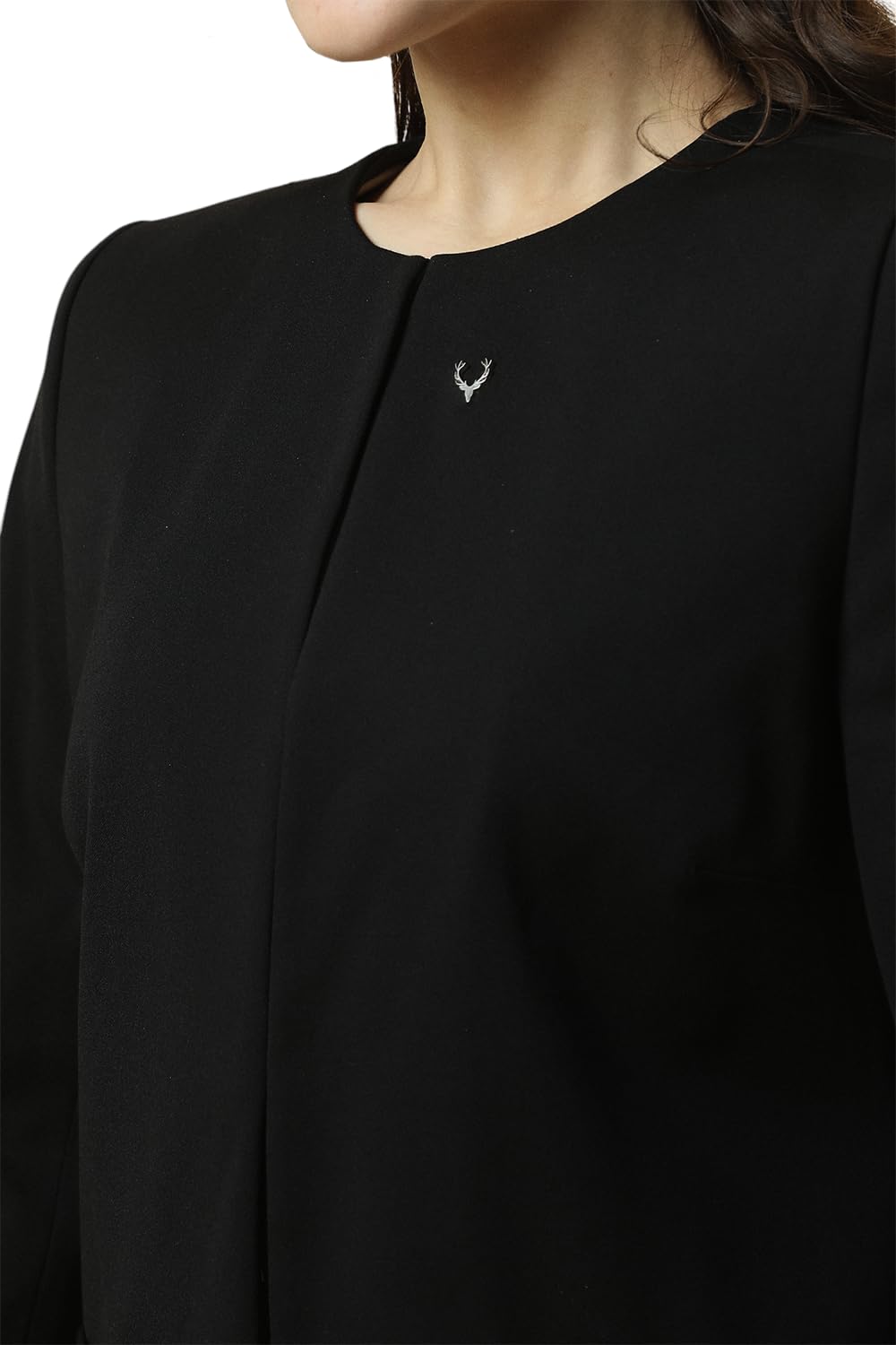 Allen Solly Women's Blazer (AHBZWRGBV40506_Black