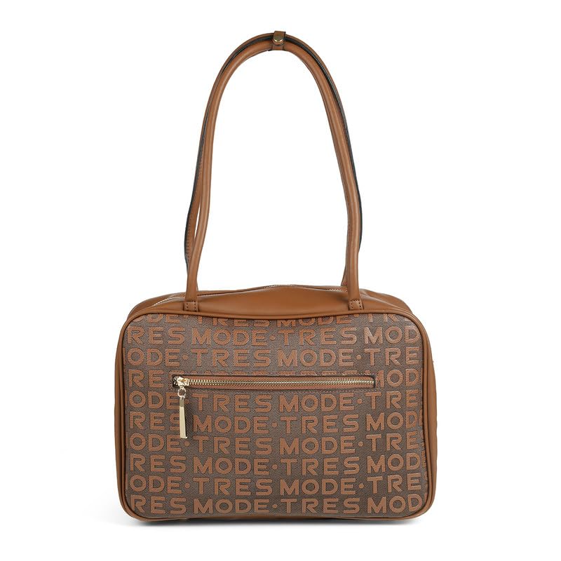 tresmode BELFAST Brown Vegan Leather Shoulder Bag