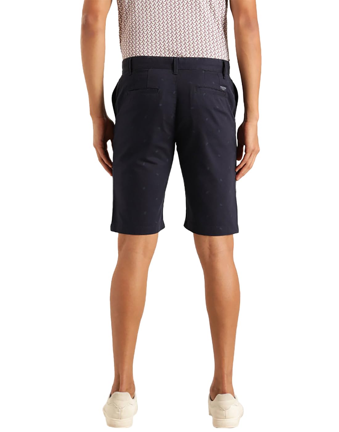 Indian Terrain Men Printed Cotton Shorts Navy