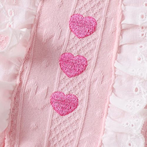 Hopscotch Girls Short Sleeves Pink Angel Wings Romper For Ages (9-12 Months)