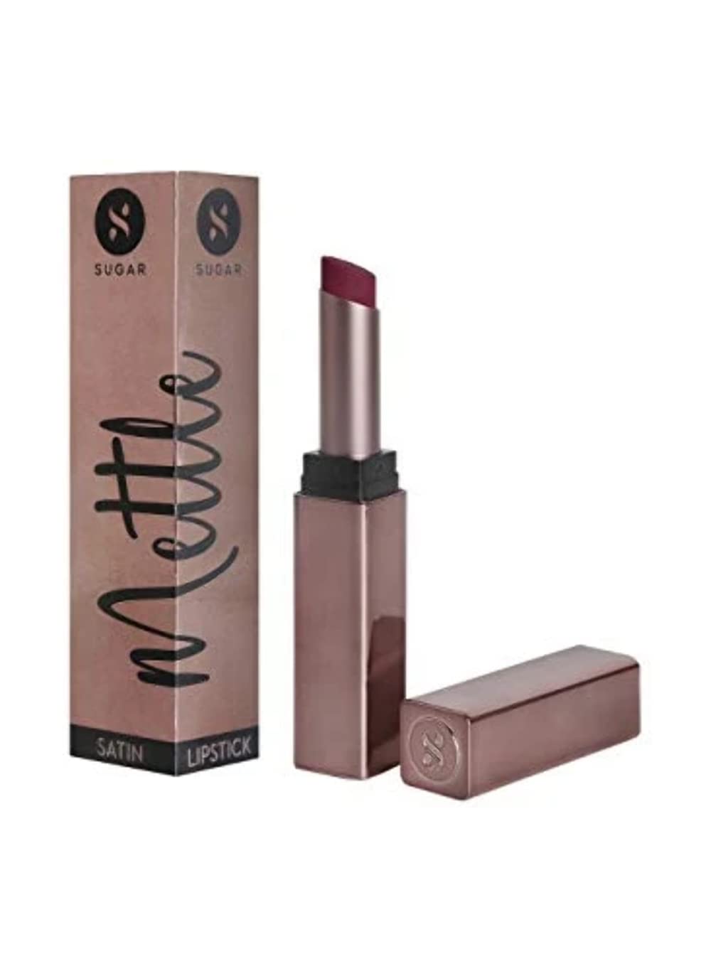 SUGAR Cosmetics Mettle Satin Lipstick | Highly Pigmented & Silky Matte Finish | Creamy Texture | Mango Butter Infused | 2.2 gm - 09 Charlotte (True Blue Red)