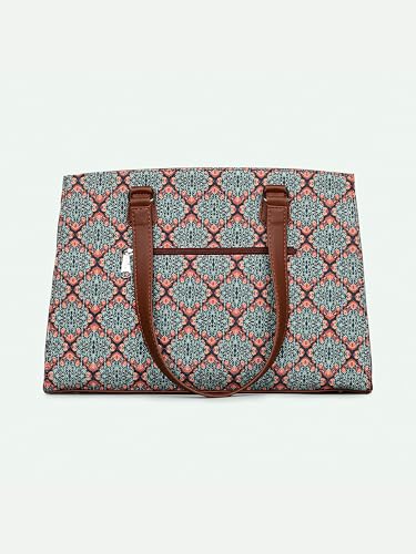 ZOUK Statement Business Bag | Stylish Handbag for Women Office Use | Tote Bags for Woman | Fits 14 Inch Laptop | Water-Resistant | Big Size | Aesthetic Purse | Kolkata Nouveau