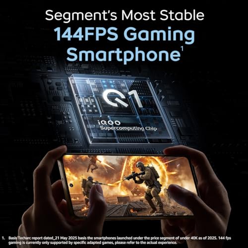iQOO Neo 10 (Asphalt Black, 8GB RAM, 256GB Storage) | Segment's Fastest Processor* with Snapdragon 8s Gen 4 & Supercomputing chip Q1 | 120W FlashCharge | Segment's Brightest AMOLED Display*