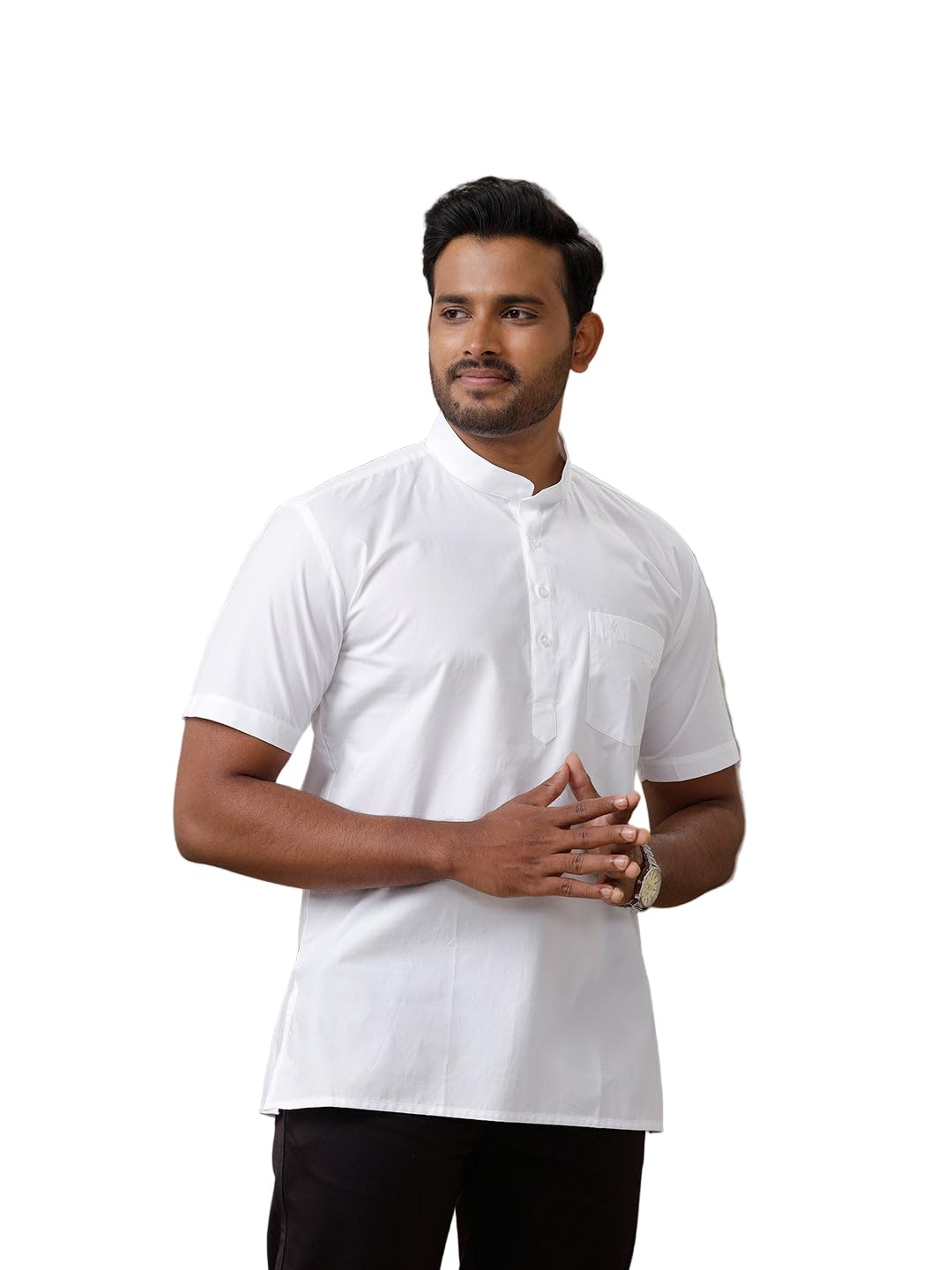 RAMRAJ COTTON Mens Kurta (IN, Numeric, 42, White_13)