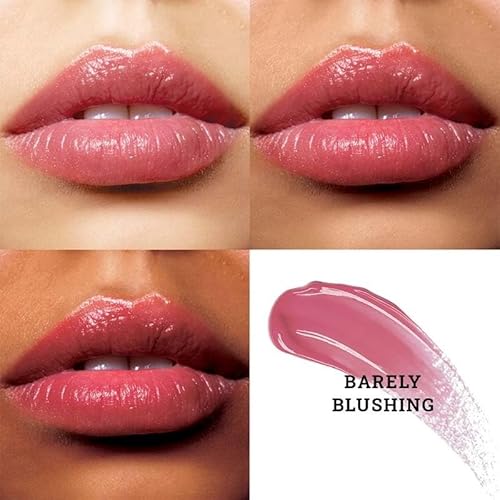 LOVETC Gloss, Glee, Etc High Glaze Tinted Lip Gloss | Mirror Shine With Zero Stickiness | Ultra-Glossy Finish For Plush, Hydrated Lips | With Marula Oil & Hyaluronic Acid | Barely Blushing | 5.5g