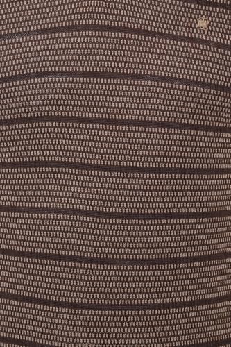 Louis Philippe Men Brown Stripe V Neck Sleeveless Sweater
