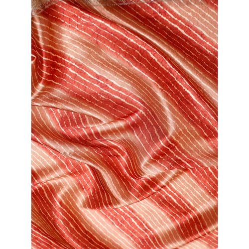 Kalyan Silks Women's Wood Red Tusser Silk Saree With Zary Border With Full Off Zary Work Blouse