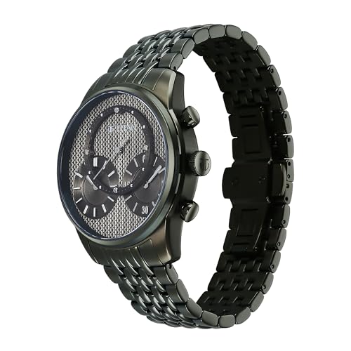 Titan Micromotors Analog with Independent Hour, Minute and Second Sub-Dial and Olive Dial Olive Stainless Steel Strap Watch for Men - 90179QM01
