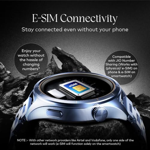 Itel Blink Pro Unisex E-sim Smartwatch with 4G LTE/BT Calling, 1.5" Amoled Dispaly, Built-in GPS, 100+ Sports Modes, IP68 Water Resistance, Metal Strap, Upto 9 Days Battery Life, Blue