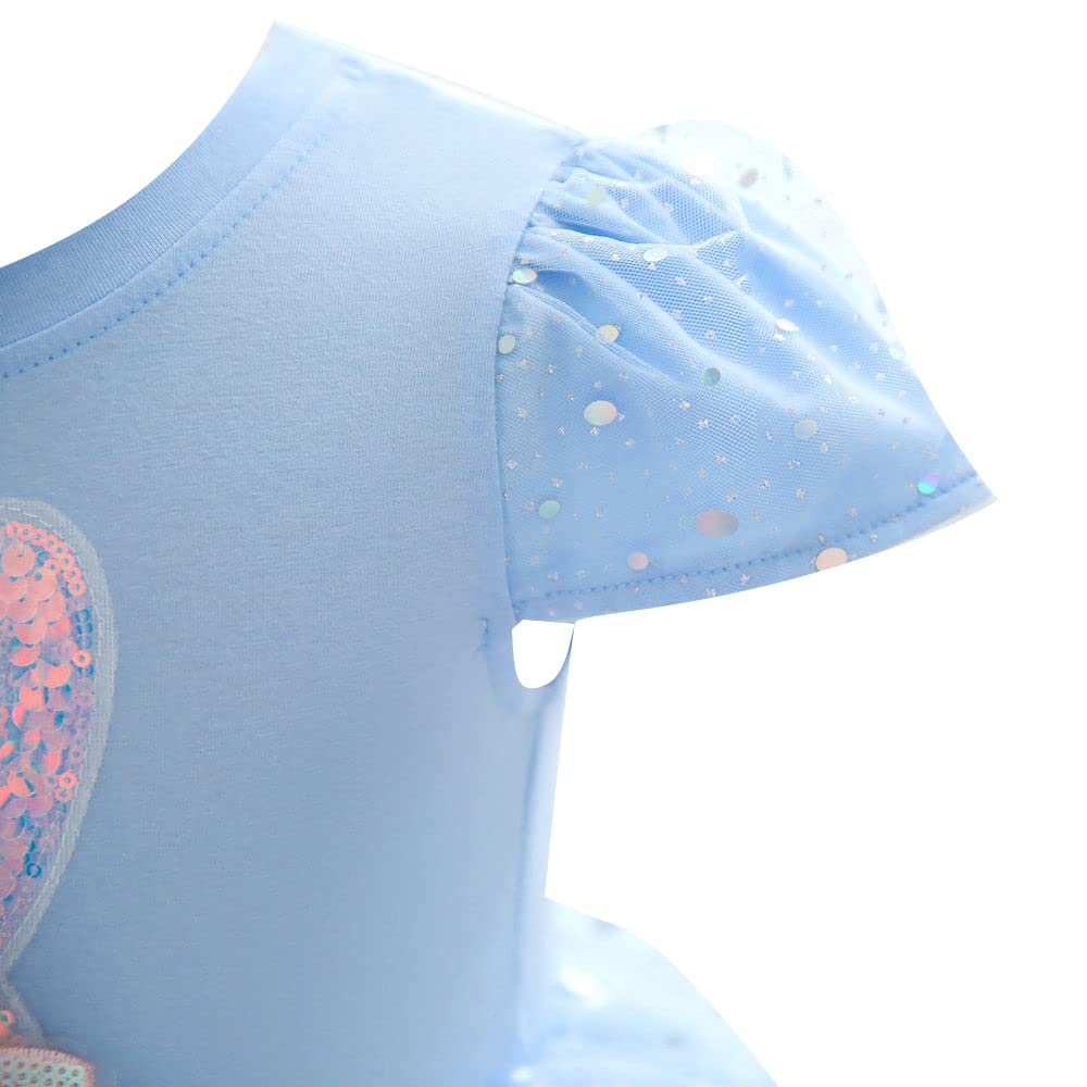 Hopscotch Girls Light Sequin Embellished Party Dress. In Blue Color for Ages 5-6 Years