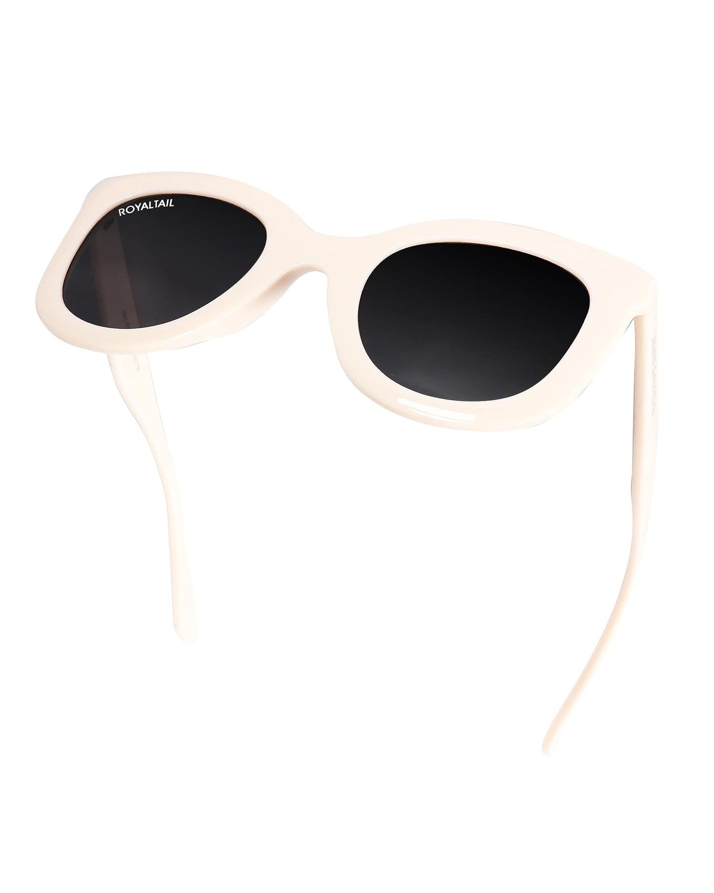 Royaltail Oval Shape Sunglasses Black Frame & Black Glass Unisex 100% UV Protected | For Men & Women | For Protection, Safety, Party, Styling