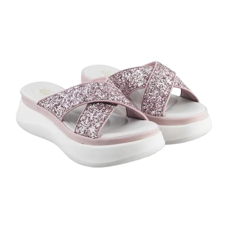 tresmode Tonned Pink Women's Dress Wedge Sandals in Size 4 UK / 37 EU