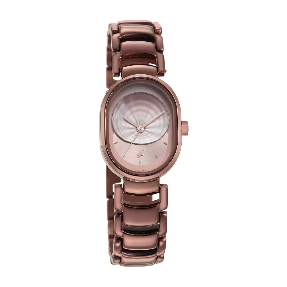 Fastrack Uptown Retreat Quartz Analog Brown Dial Metal Strap Watch for Girls-NS6274QM01/NT6274QM01