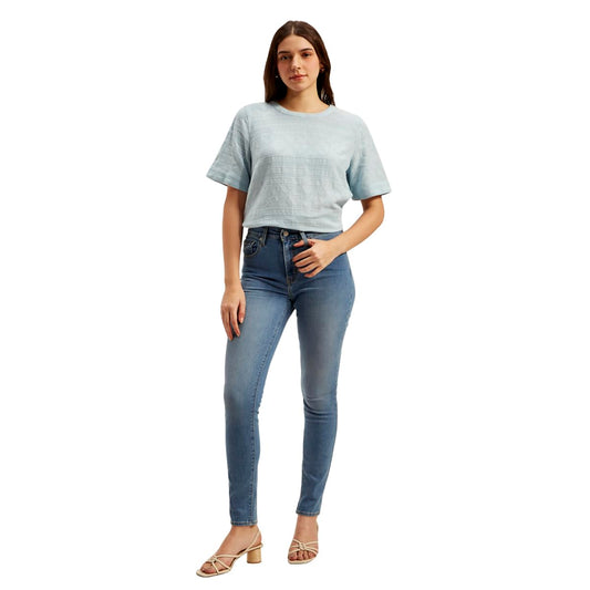 Women's Mid Rise 721 Skinny Blue Jeans