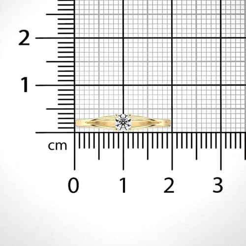 VALANOVA Hallmarked 14K Gold & Certified Lab Grown Diamond 0.17cts | Ring For Women's/Girls | Stylish & Elegant | VGR0357 | Ring Size: 18