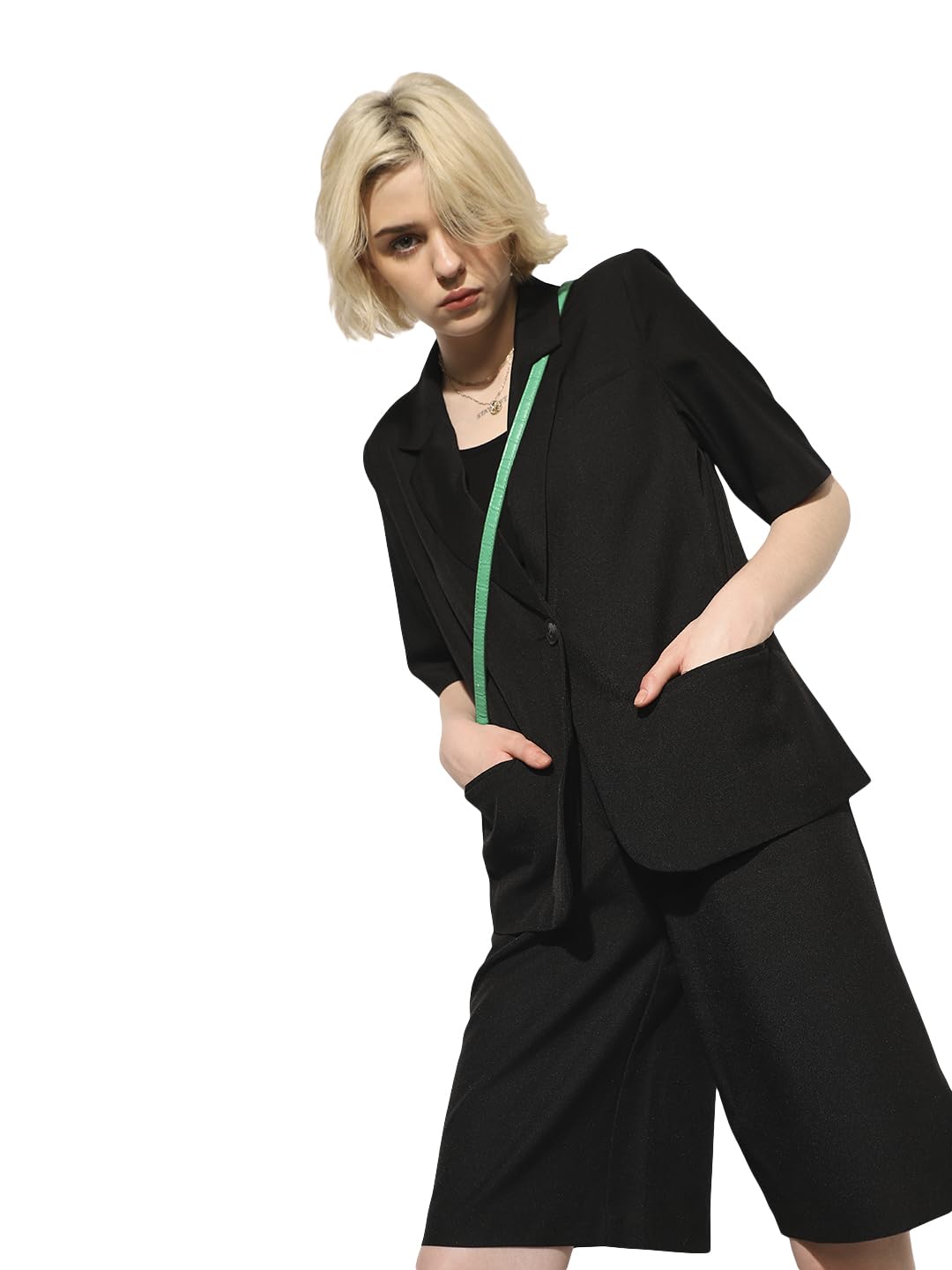 ONLY Women's Polyester Blend Single Breasted Blazer