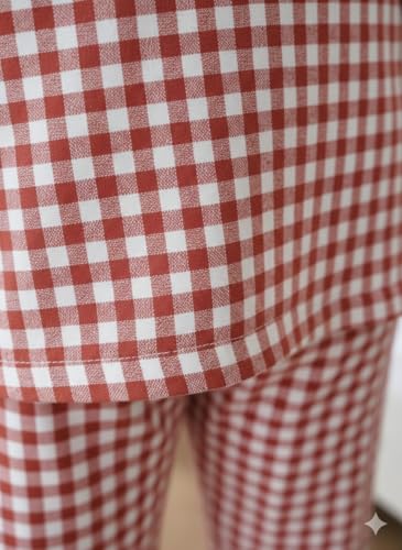 bellababebysk Super Soft Cotton Nightsuit from | Multipocket | Sizes S-3XL | India's most chosen Nightwear (Red Checks, 4XL)