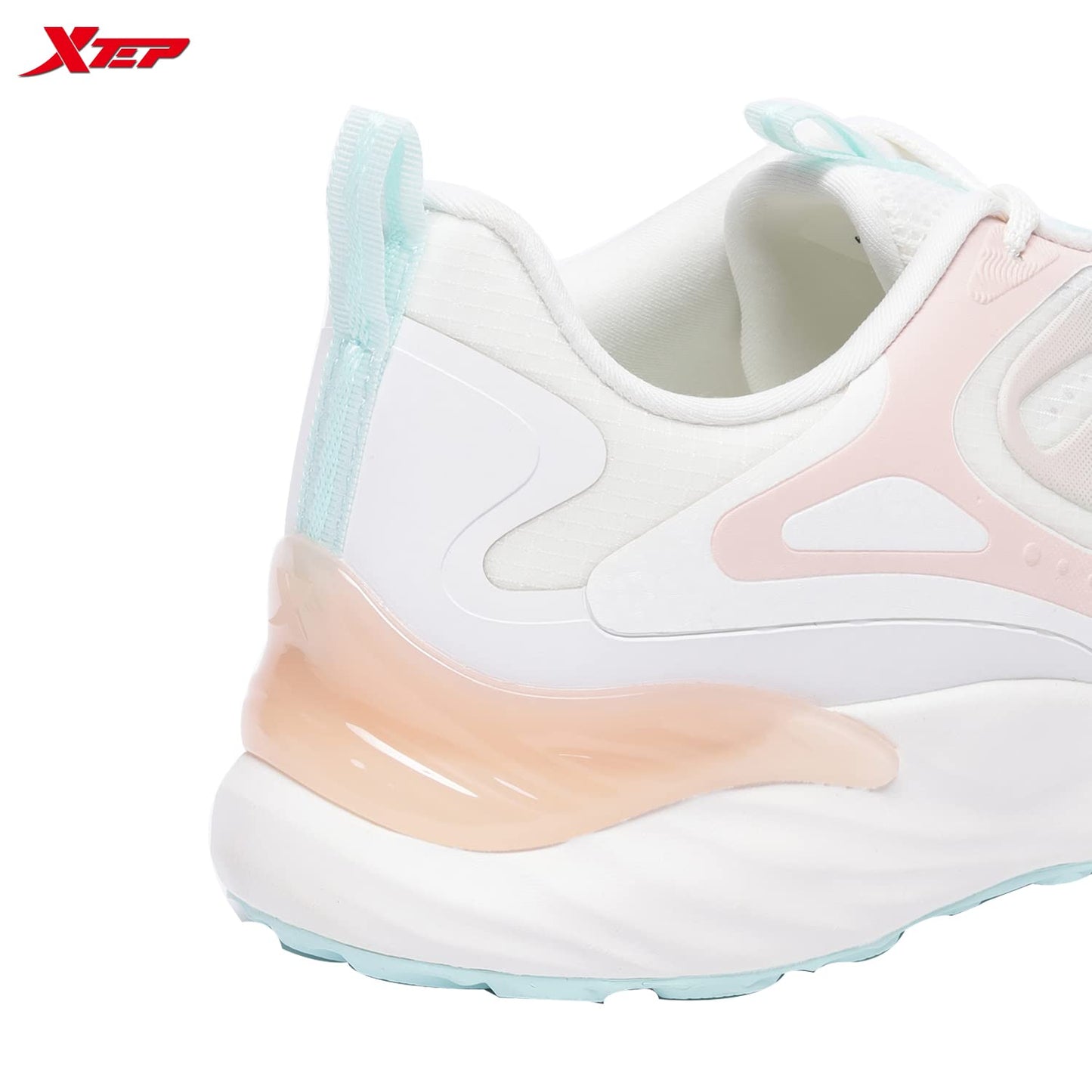 XTEP Women's White Green Bubble Foam Sports Running Shoes (3 UK) - SaumyasStore