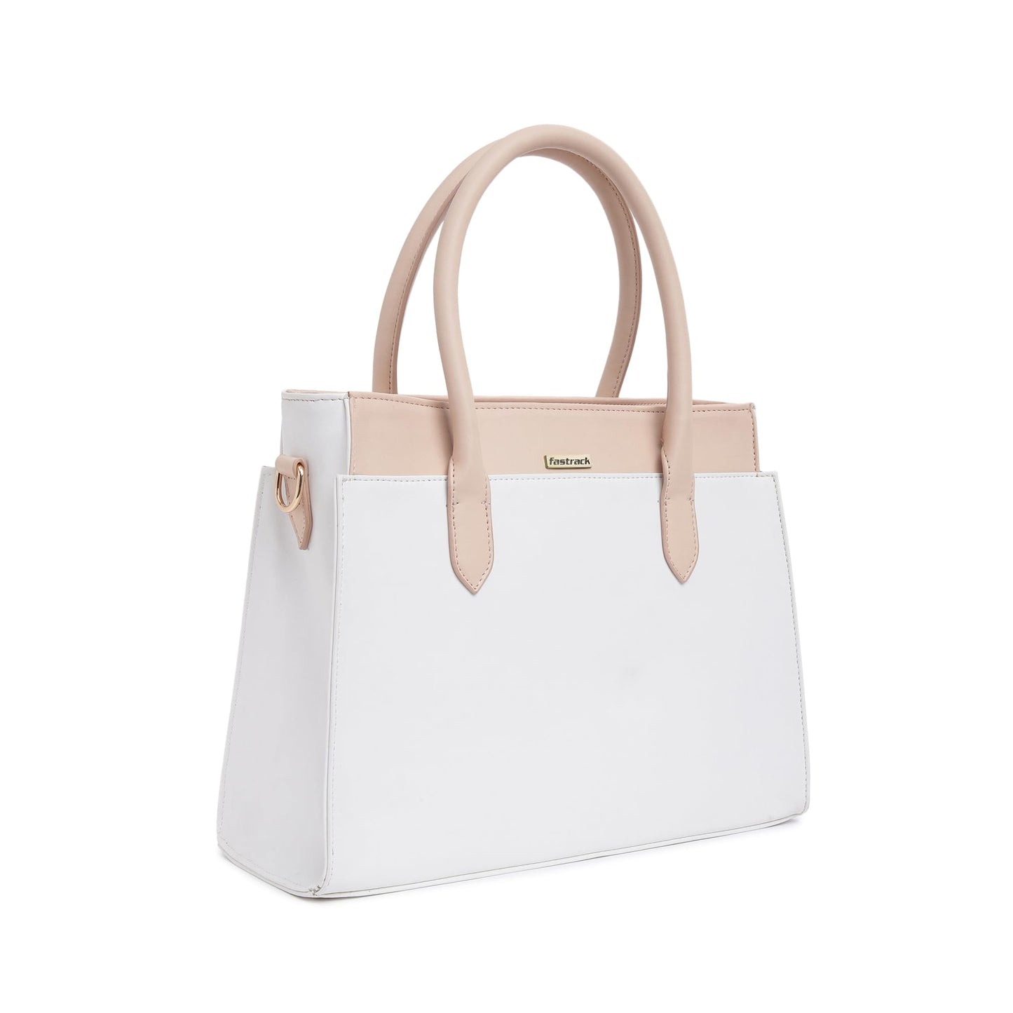 Fastrack Structured Satchel for Women | Stylish Everyday Satchel for Girls, Ladies, Women | Spacious Bag Made of Faux Leather (White)