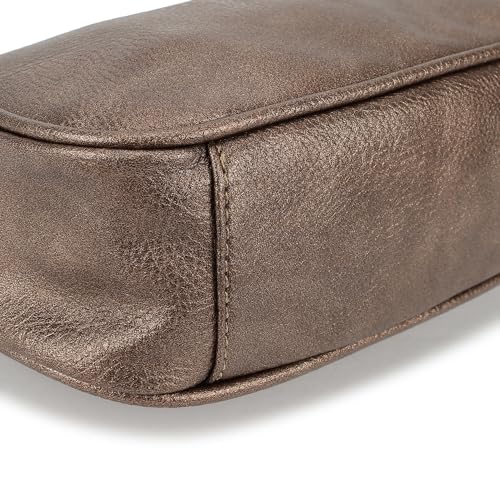 Fastrack Shimary-Toned Textured Sling Bag for Women, Girls and Ladies | Adjustable Sling Straps with Zipper Closure | Ladies Purse Handbag | Slings for Casual Carry