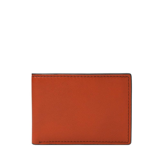 Fossil Men Leather Steven Orange Wallet Ml4396836