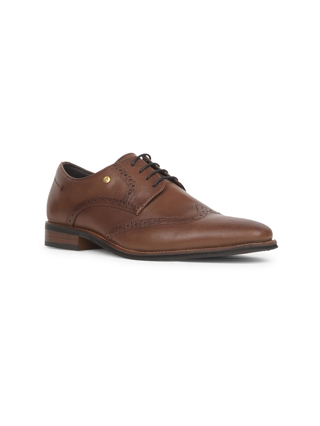 Hush Puppies Men’s Derby Shoes | Premium Leather Formal Footwear | Cushioned Comfort Insole Tan