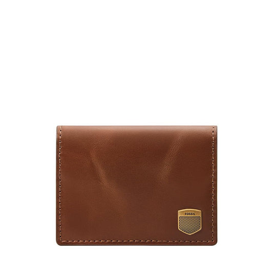 Fossil Men Leather Hayes Brown Wallet Ml4646200