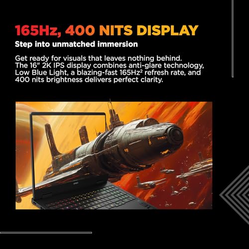 HP Omen, Intel Core Ultra 7 255H, 8GB RTX 5060, 24GB DDR5(Upgradeable) 1TB SSD, 2K, 165Hz, 3ms Response time, IPS, 16''/40.6cm, Win11, M365*Office24, Shadow Black, 2.43kg, am0238tx, RGB Gaming Laptop