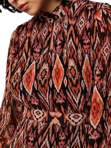 ONLY Women Printed Casual Black Midi Dress