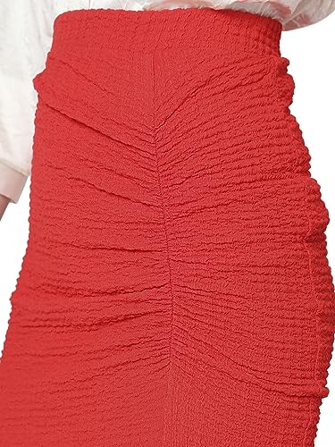 Vero Moda Polyester Blend Western Skirt Orange