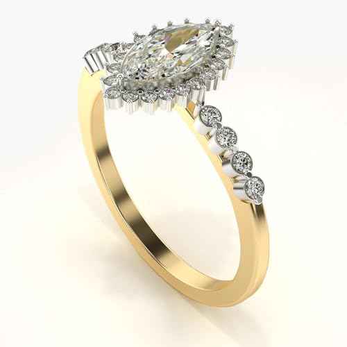 VALANOVA Hallmarked 14K Gold & Certified Lab Grown Diamond 0.56cts | Ring For Women's/Girls | Stylish & Elegant | VGR0462S | Ring Size: 8