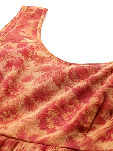Aarke Ritu Kumar Rust Lavish Loom Sleevless Long Dress