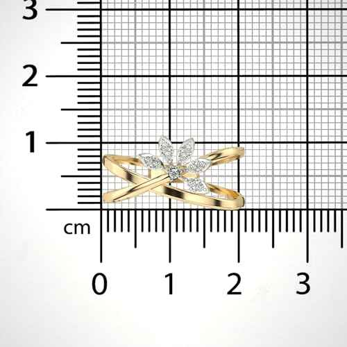 VALANOVA Sterling Silver & Certified Lab Grown Diamond 0.11cts | Ring For Women/Girls | Stylish & Elegant | VGR0049B | Ring Size: 8