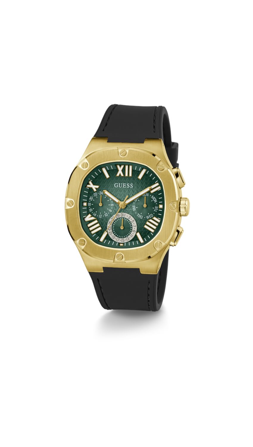 GUESS Men Green Square Stainless Steel Dial Analog Watch- GW0571G3