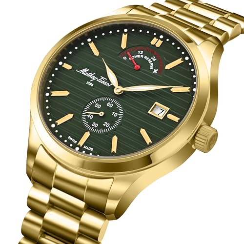 Mathey-Tissot Swiss Made Urban Power Reserve Quartz Green Dial Analog Watch for Men - H411ATPRPV