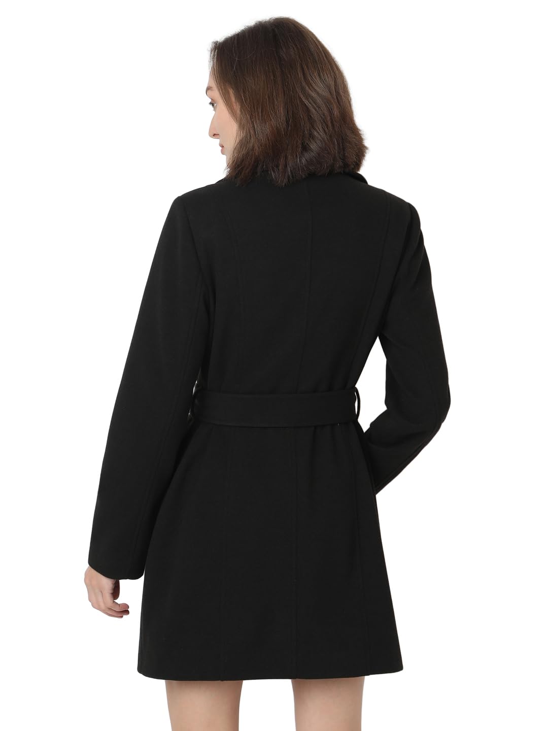 VERO MODA Women's Regular Fit Black Coat
