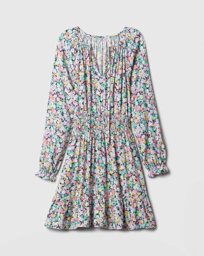 GAP Women's Rayon Fit and Flare Above The Knee Casual Dress (442528425_Multi Multicolour