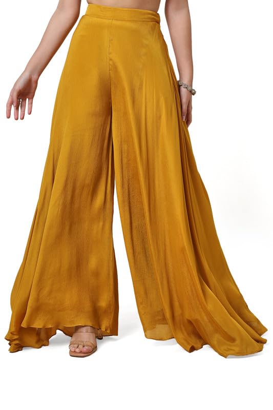 Soch Women's Brocade Salwar Suit (OWA4CD21032A_Mustard