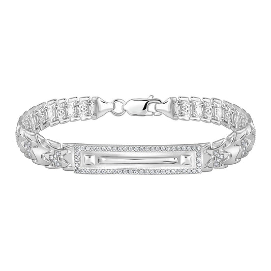 GIVA 925 Silver Majestic Verge Bracelet For Him, Adjustable |Gifts for Men & Boys | With Certificate of Authenticity and 925 Stamp | 6 Months Warranty