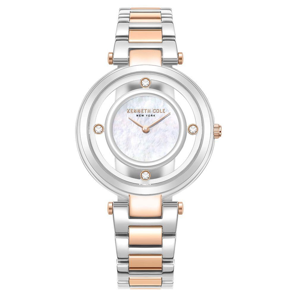 Kenneth Cole Quartz Analog White dial Stainless Steel Strap Watch for Women-KCWLG0027001LD