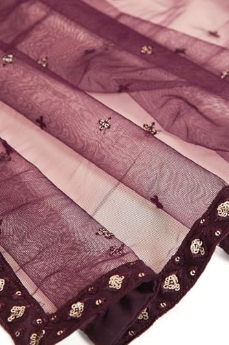 Soch Women's Georgette Lehenga Choli (OWA3CD20379A_Maroon_XL)