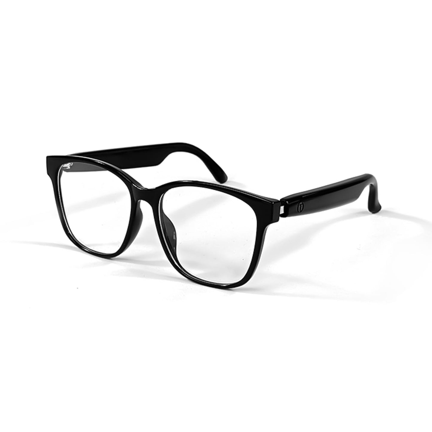 QJF Smart Glasses Anti Blue Light Bluetooth Glasses Built-in Mic & Open Speakers, Voice Assistant, for Reading/Office/Work Unisex (Transparent color)