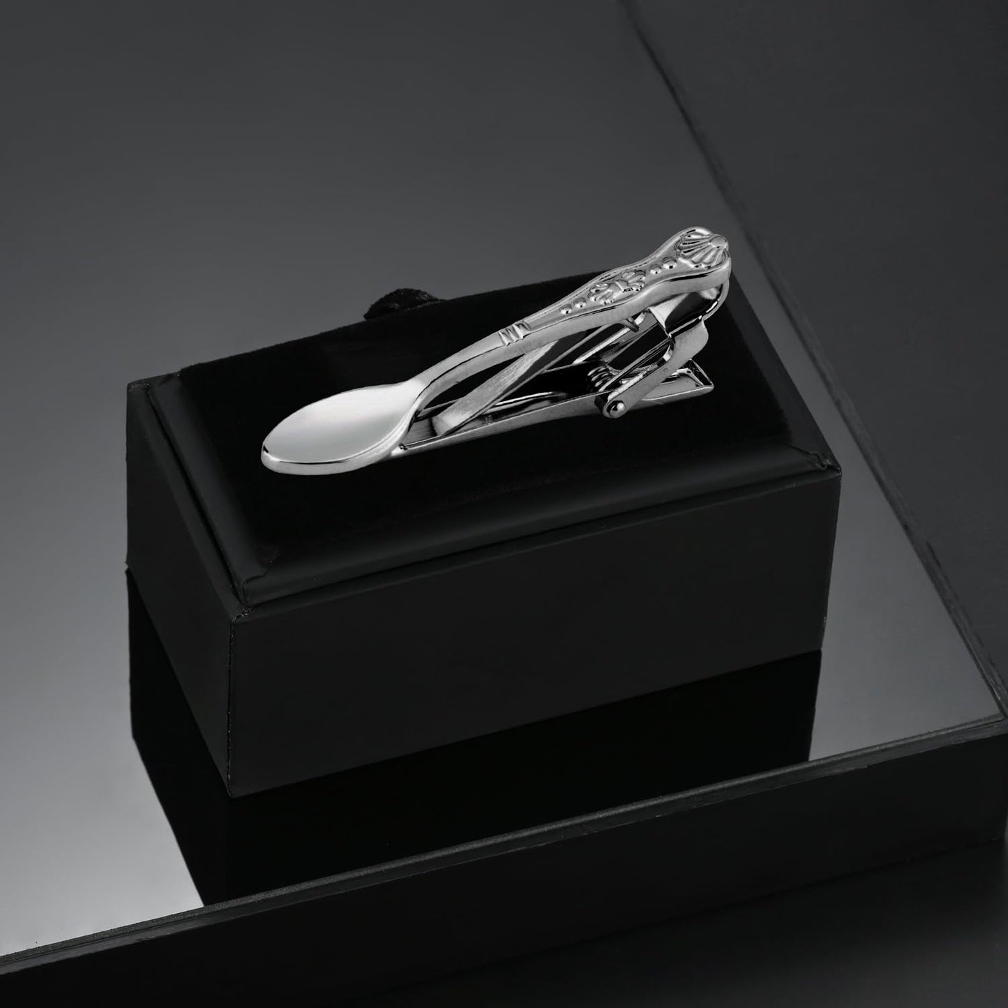 Wynameleri Novelty Fashion Tie Pin Spoon Design for Men in Gift Box