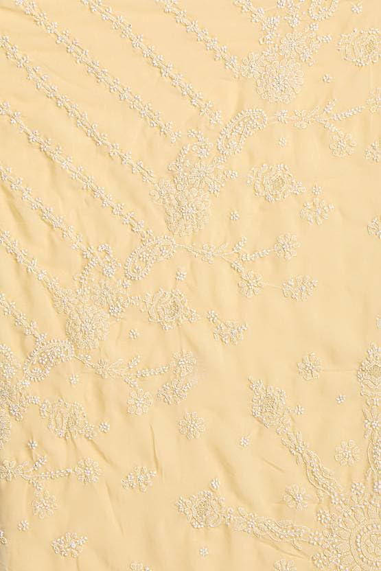 Ada Hand Embroidered Lucknow Chikankari Women's Georgette Saree with Unstitched Blouse Piece A311256 Royal Blue