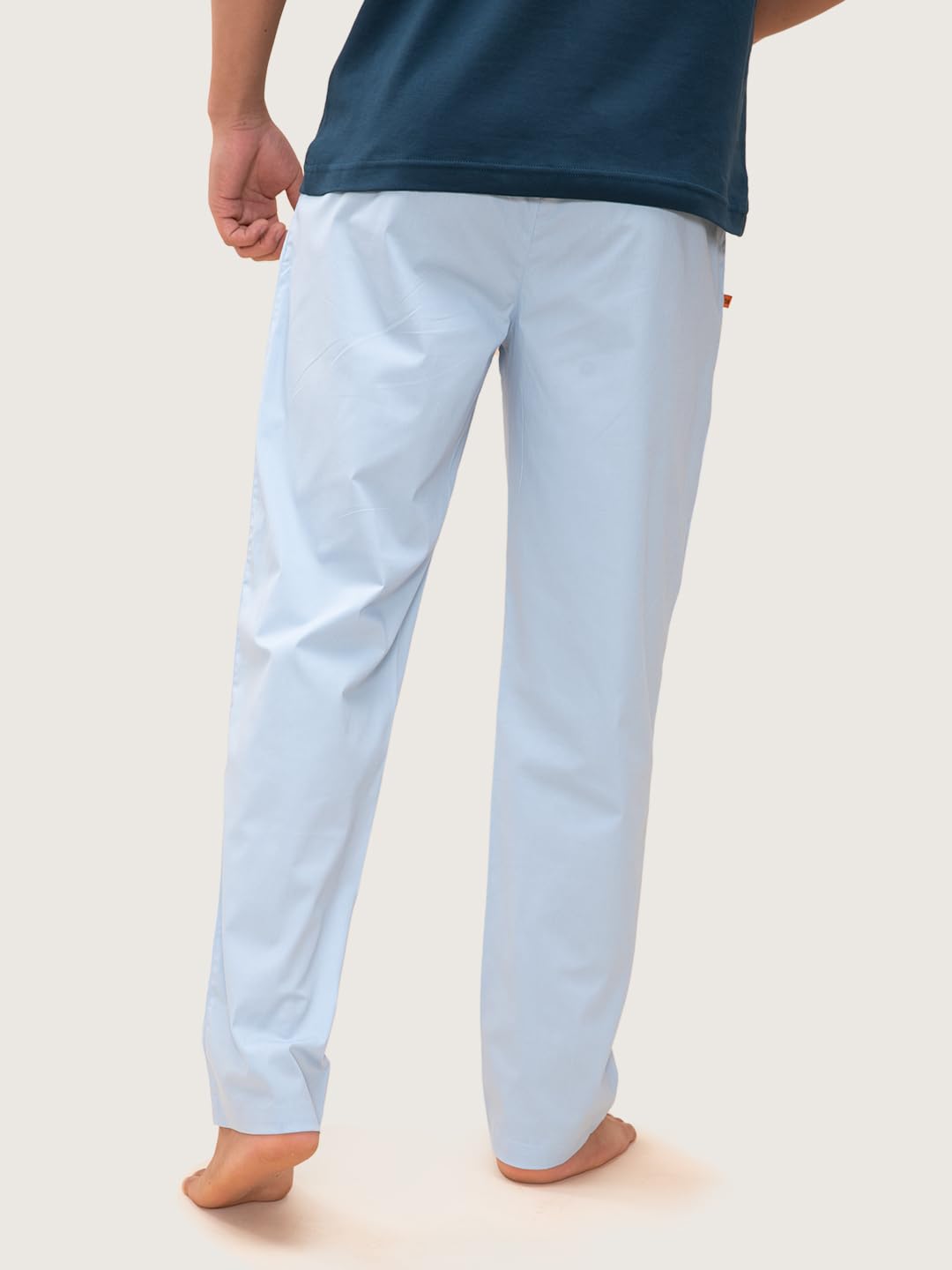 DaMENSCH The Stretch Men's Woven Cotton Tapered Fit Pyjama Pants- Sky is blue- X-Large