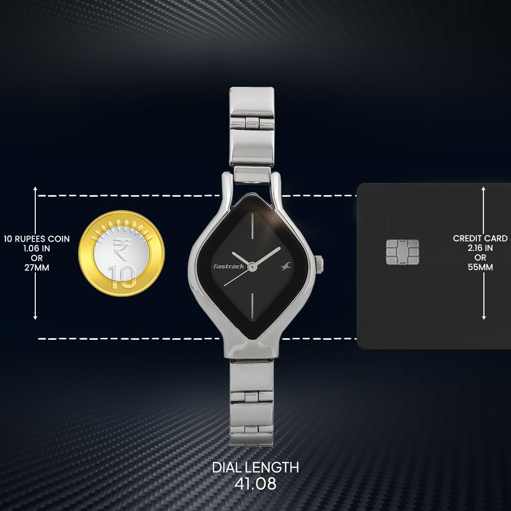 Fastrack Analog Black Dial Women's Watch NM6109SM02/NN6109SM02