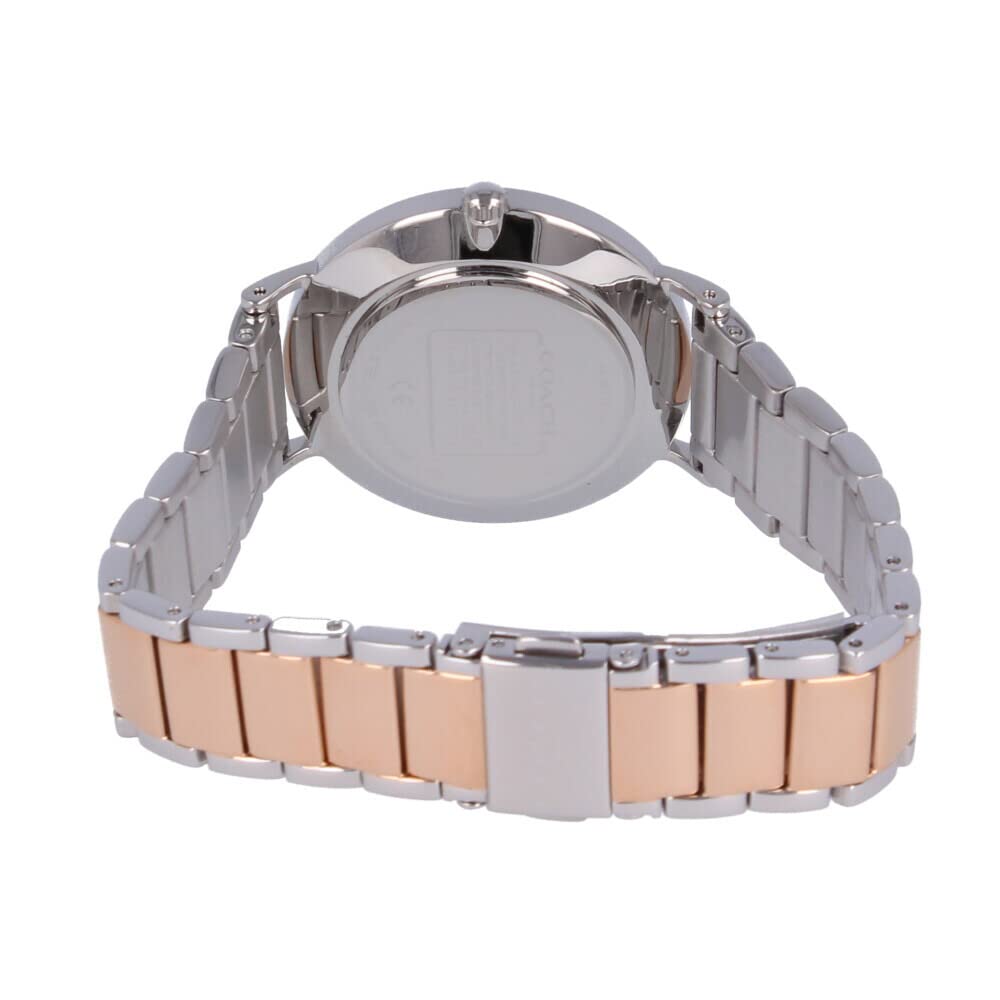 Coach Perry 14503346 Perry Watch, Women's, 2 Hands, Metal, Silver, Pink Gold, Bracelet Type