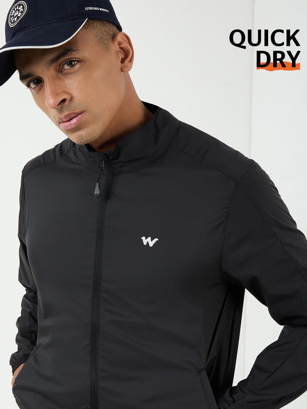 Wildcraft Men Nylon Windcheater| Jacket (Black, XL)