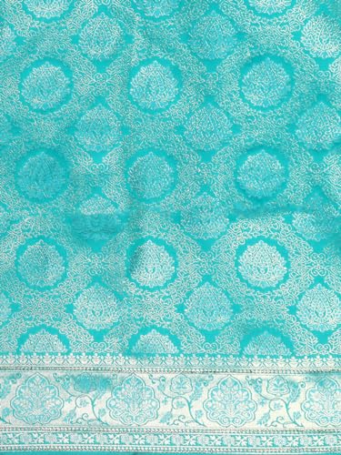 MOHEY Blue Art Silk Zari Weaved Saree for Women
